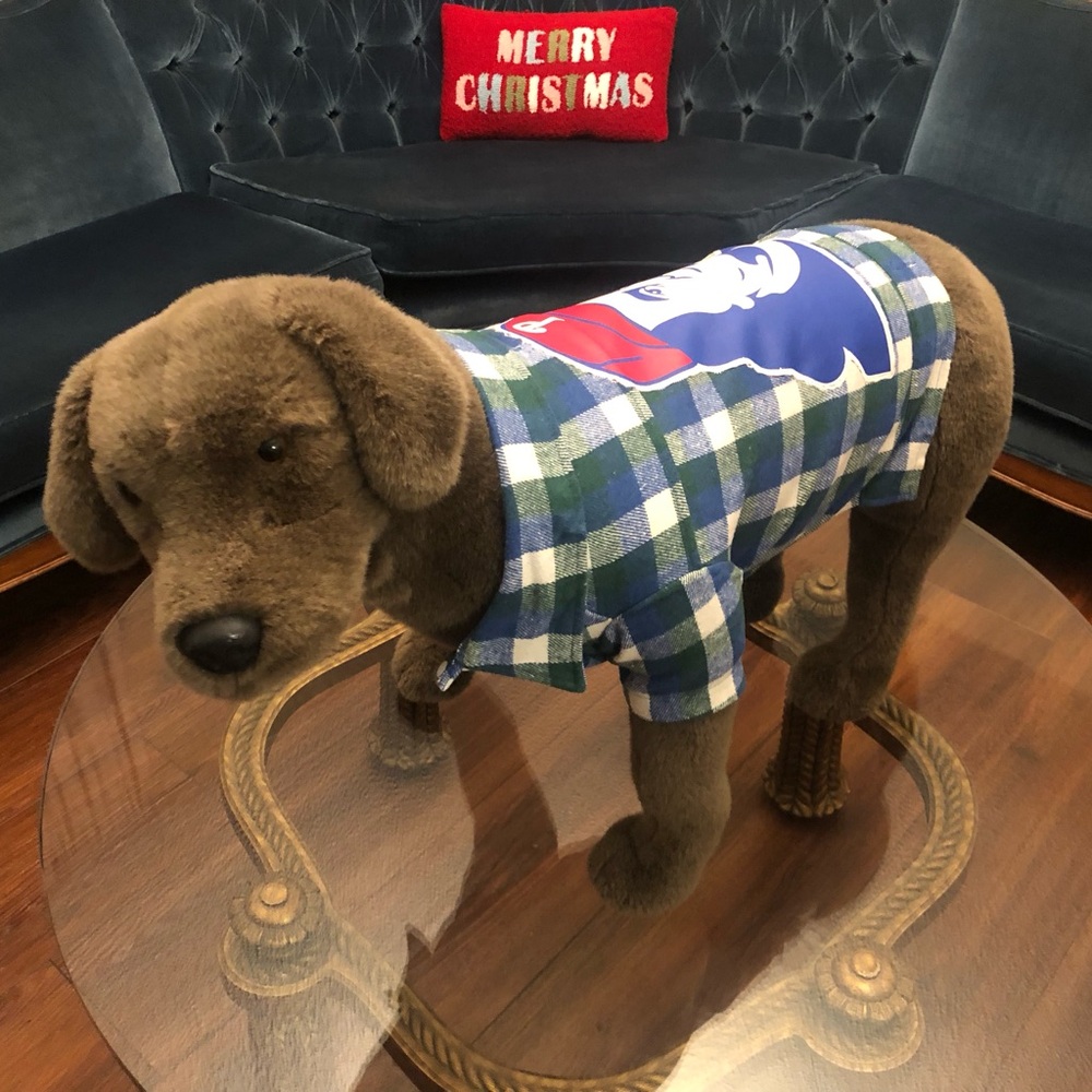 Philadelphia Phillies Ben Franklin Up-Cycled Dog Jacket Size Large